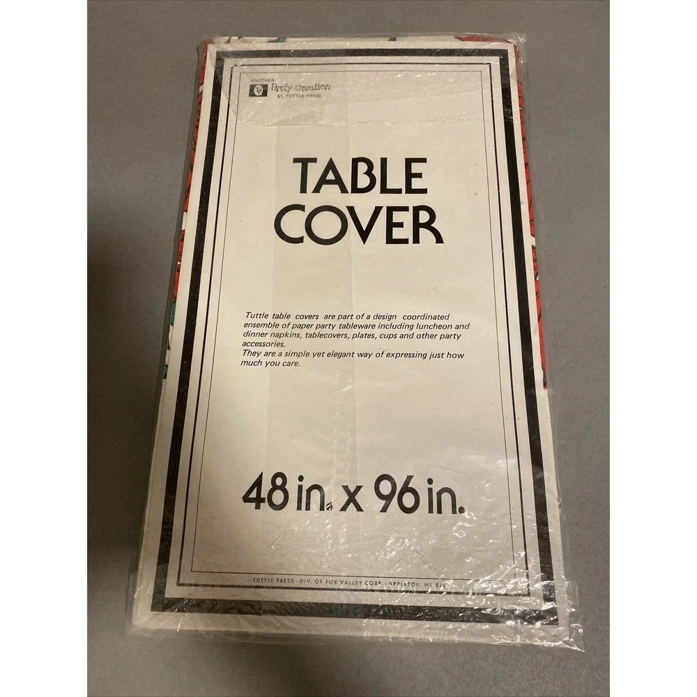 Vintage Christmas Paper Table Cover Party Creation Tablecloth 48